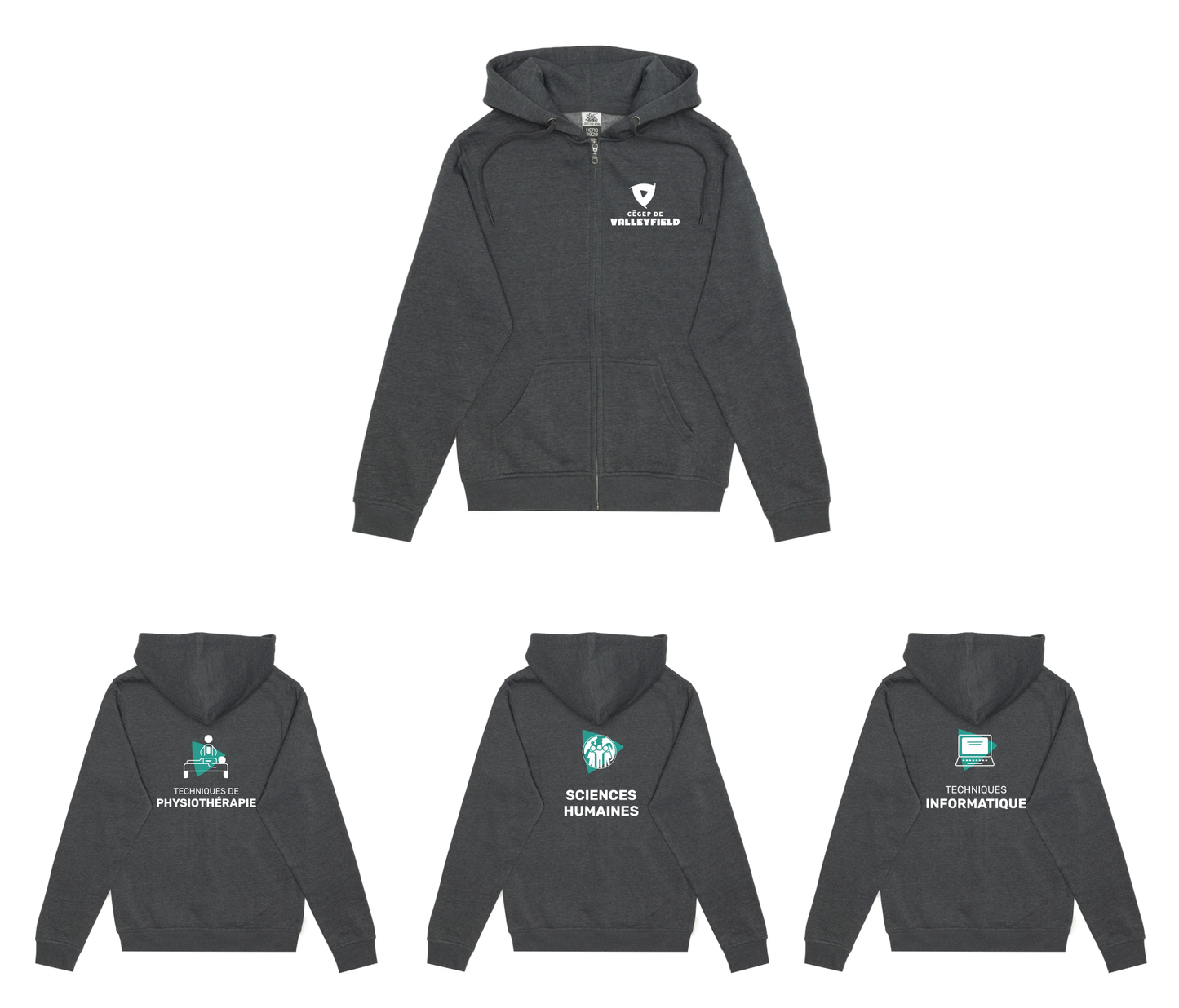Hoodie Hero Zip de techniques-Cegep de Valleyfield