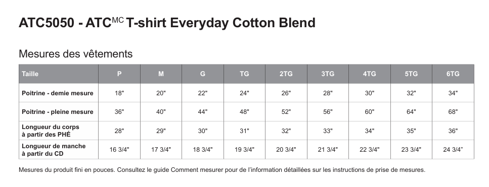 T-shirt Everyday Cotton Blend ATC5050 - École alternative la Traversée