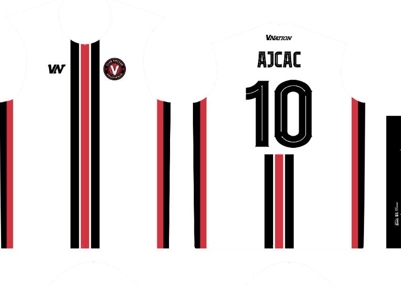 Chandail sublimé multisport manches courtes- Soccer de Valleyfield