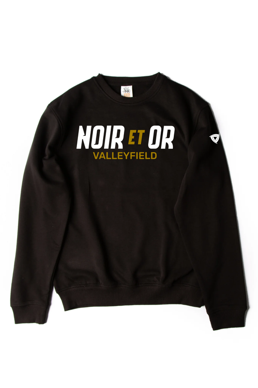 Crewneck Hero - Noir et Or - Cegep de Valleyfield