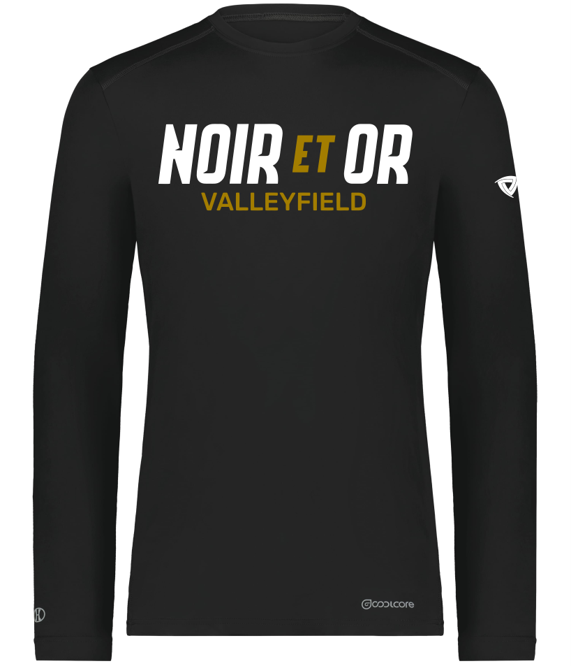T-shirt coolcore M/L Noir et Or - Cegep de Valleyfield