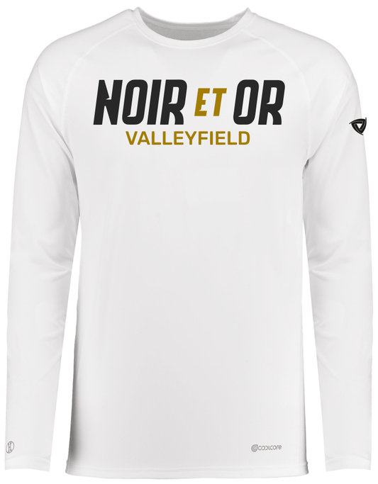T-shirt coolcore M/L Noir et Or - Cegep de Valleyfield