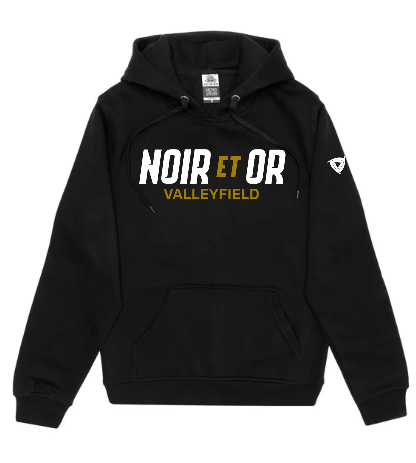 Hoodie Hero Noir et Or - Cegep de Valleyfield