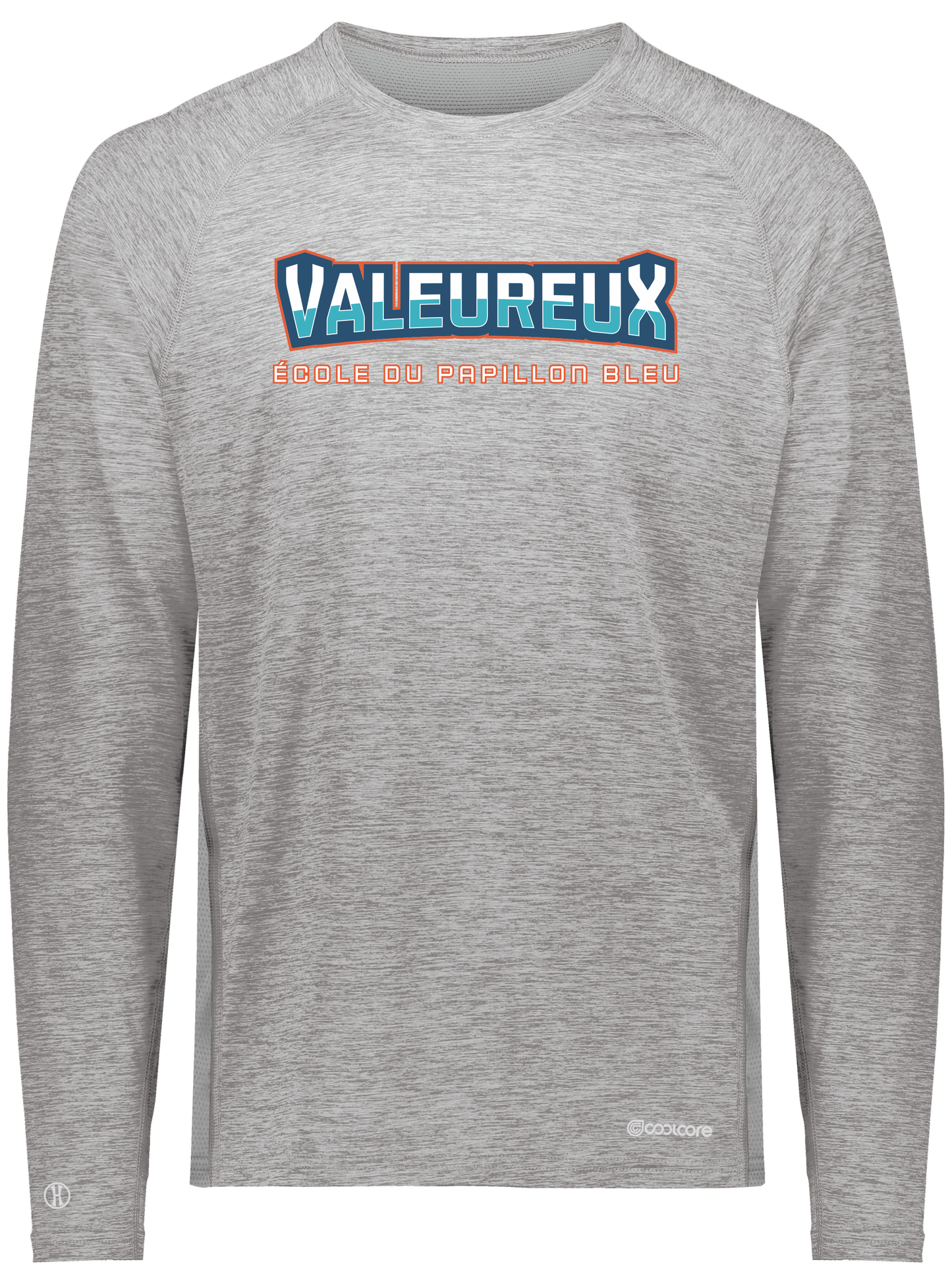 T-shirt Coolcore Manches LONGUES -Les Valeureux-Papillon-Bleu