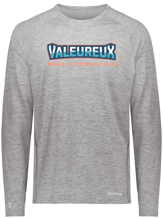 T-shirt Coolcore Manches LONGUES -Les Valeureux-Papillon-Bleu