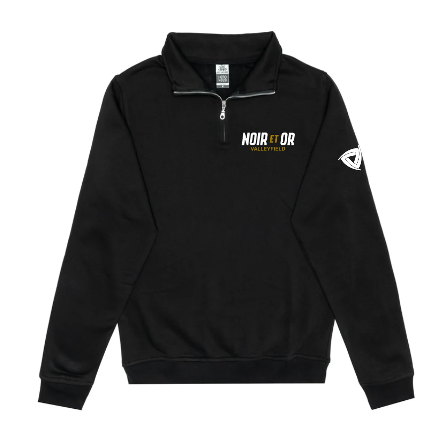 1/4 Zip Flux - Noir et Or